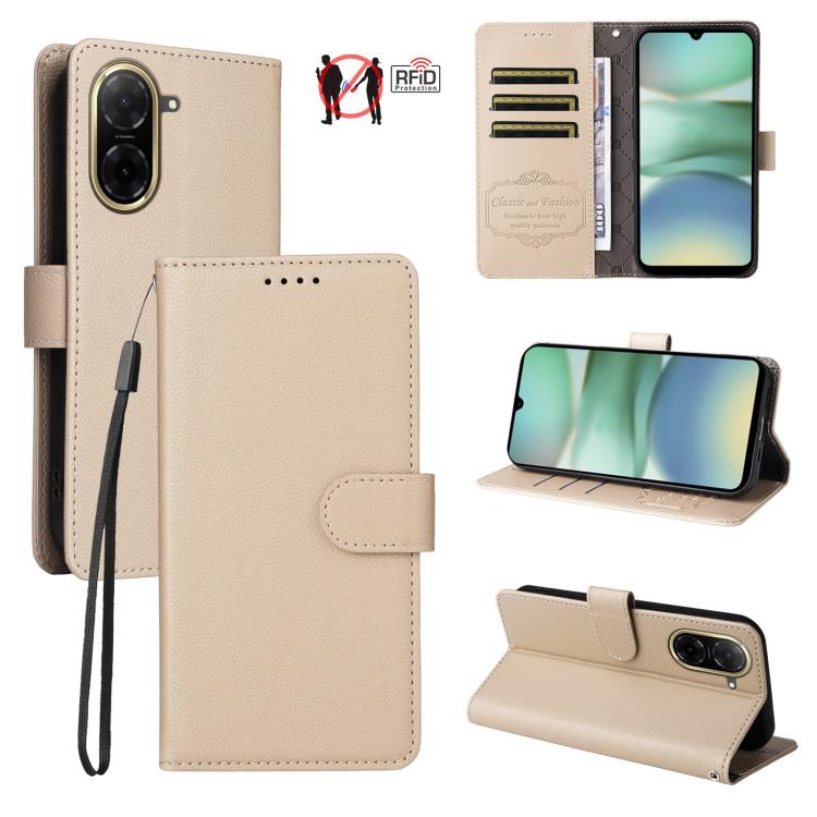 Litchi Texture RFID Blocking 3-Card Wallet Leather Phone Case, For Redmi Turbo 4 Pro 5G / Poco F7 5G, For Redmi A5 4G EU 173.3mm, For Redmi A5 4G Global 171.7mm, For Redmi Note 14S / 13 Pro 4G Global, For Redmi K80 Pro / Poco F7 Ultra                  ...