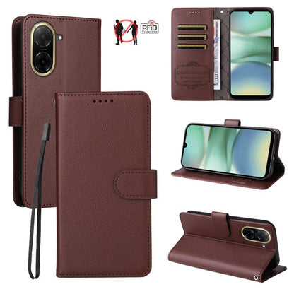 Litchi Texture RFID Blocking 3-Card Wallet Leather Phone Case, For Redmi Turbo 4 Pro 5G / Poco F7 5G, For Redmi A5 4G EU 173.3mm, For Redmi A5 4G Global 171.7mm, For Redmi Note 14S / 13 Pro 4G Global, For Redmi K80 Pro / Poco F7 Ultra                  ...