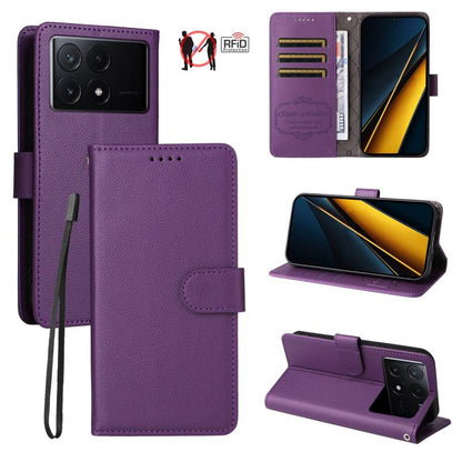 Litchi Texture RFID Blocking 3-Card Wallet Leather Phone Case, For Redmi K70E, For Redmi Note 13 Pro 5G / Poco X6 5G, For Redmi Note 13 5G, For Redmi Note 13 Pro+ 5G, For Redmi 12 4G / 5G / Note 12R, For Redmi Note 12 Turbo / Poco F5                   ...