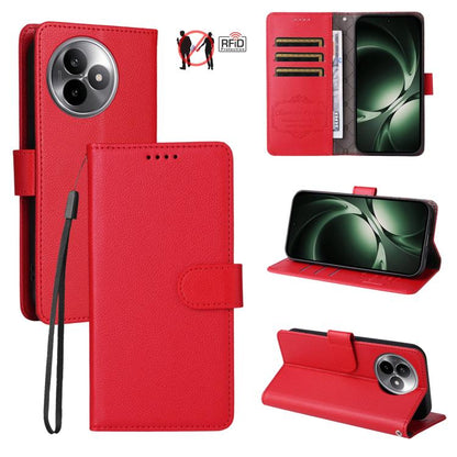 Litchi Texture RFID Blocking 3-Card Wallet Leather Phone Case, For Redmi Note 17 5G / 4G Global 169.7mm, For Redmi 17C 5G, For Redmi Note 17 Pro+ 5G Global 163.4mm, For Redmi 17 5G / 4G Global 170mm, For Redmi K90 Max 5G / K90 Ultra 5G, For Redmi 15a 5...
