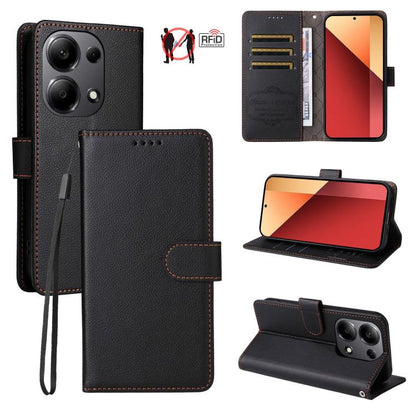 Litchi Texture RFID Blocking 3-Card Wallet Leather Phone Case, For Redmi Turbo 4 Pro 5G / Poco F7 5G, For Redmi A5 4G EU 173.3mm, For Redmi A5 4G Global 171.7mm, For Redmi Note 14S / 13 Pro 4G Global, For Redmi K80 Pro / Poco F7 Ultra                  ...