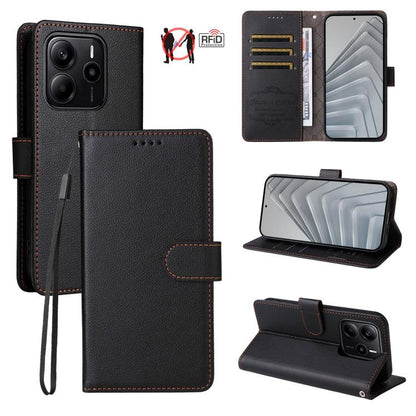 Litchi Texture RFID Blocking 3-Card Wallet Leather Phone Case, For Redmi Turbo 4 Pro 5G / Poco F7 5G, For Redmi A5 4G EU 173.3mm, For Redmi A5 4G Global 171.7mm, For Redmi Note 14S / 13 Pro 4G Global, For Redmi K80 Pro / Poco F7 Ultra                  ...