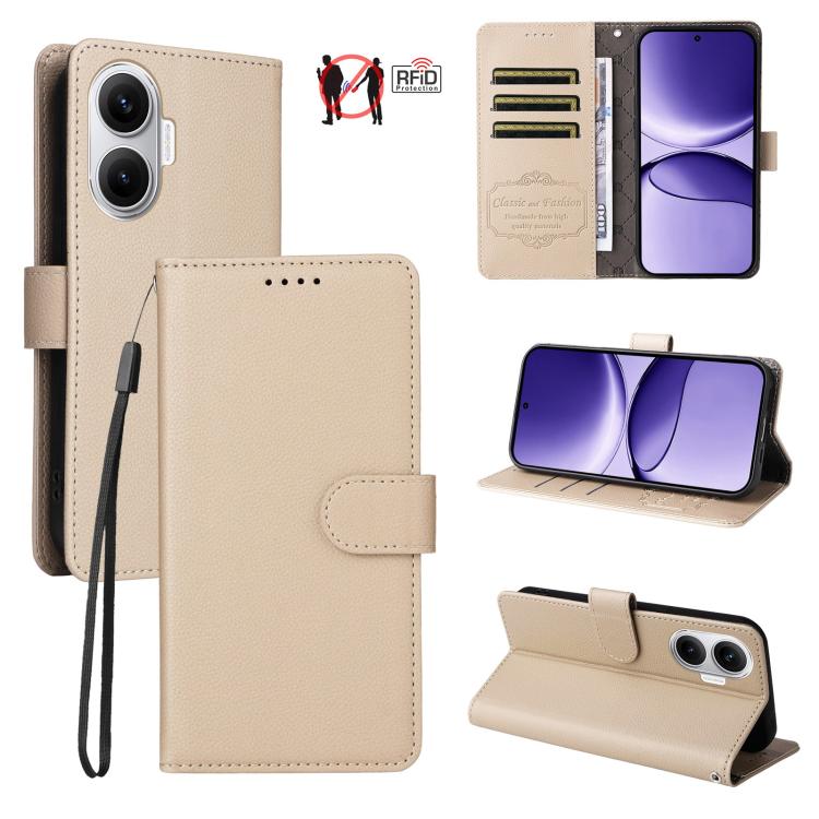 Litchi Texture RFID Blocking 3-Card Wallet Leather Phone Case, For Redmi Turbo 4 Pro 5G / Poco F7 5G, For Redmi A5 4G EU 173.3mm, For Redmi A5 4G Global 171.7mm, For Redmi Note 14S / 13 Pro 4G Global, For Redmi K80 Pro / Poco F7 Ultra                  ...