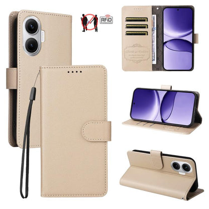 Litchi Texture RFID Blocking 3-Card Wallet Leather Phone Case, For Redmi Turbo 4 Pro 5G / Poco F7 5G, For Redmi A5 4G EU 173.3mm, For Redmi A5 4G Global 171.7mm, For Redmi Note 14S / 13 Pro 4G Global, For Redmi K80 Pro / Poco F7 Ultra                  ...