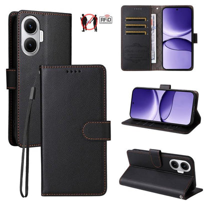 Litchi Texture RFID Blocking 3-Card Wallet Leather Phone Case, For Redmi Turbo 4 Pro 5G / Poco F7 5G, For Redmi A5 4G EU 173.3mm, For Redmi A5 4G Global 171.7mm, For Redmi Note 14S / 13 Pro 4G Global, For Redmi K80 Pro / Poco F7 Ultra                  ...