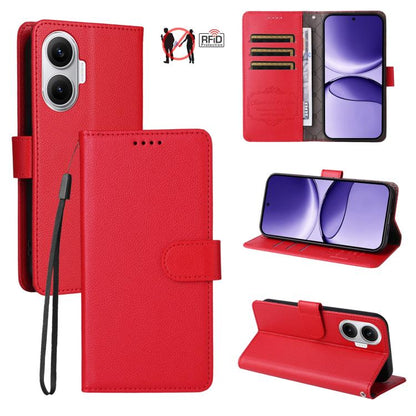 Litchi Texture RFID Blocking 3-Card Wallet Leather Phone Case, For Redmi Turbo 4 Pro 5G / Poco F7 5G, For Redmi A5 4G EU 173.3mm, For Redmi A5 4G Global 171.7mm, For Redmi Note 14S / 13 Pro 4G Global, For Redmi K80 Pro / Poco F7 Ultra                  ...