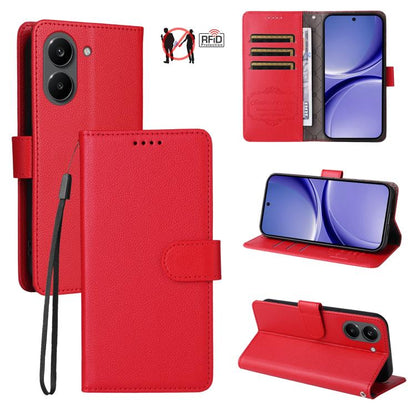Litchi Texture RFID Blocking 3-Card Wallet Leather Phone Case, For Redmi Note 17 5G / 4G Global 169.7mm, For Redmi 17C 5G, For Redmi Note 17 Pro+ 5G Global 163.4mm, For Redmi 17 5G / 4G Global 170mm, For Redmi K90 Max 5G / K90 Ultra 5G, For Redmi 15a 5...