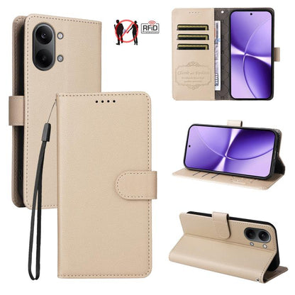 Litchi Texture RFID Blocking 3-Card Wallet Leather Phone Case, For Redmi Note 17 5G / 4G Global 169.7mm, For Redmi 17C 5G, For Redmi Note 17 Pro+ 5G Global 163.4mm, For Redmi 17 5G / 4G Global 170mm, For Redmi K90 Max 5G / K90 Ultra 5G, For Redmi 15a 5...