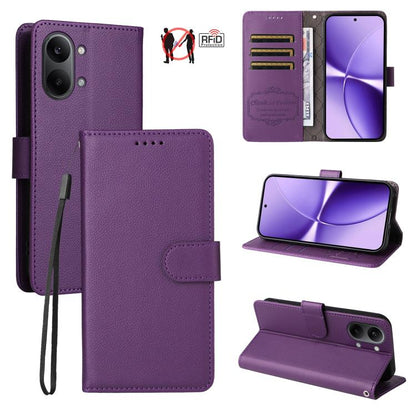 Litchi Texture RFID Blocking 3-Card Wallet Leather Phone Case, For Redmi Note 17 5G / 4G Global 169.7mm, For Redmi 17C 5G, For Redmi Note 17 Pro+ 5G Global 163.4mm, For Redmi 17 5G / 4G Global 170mm, For Redmi K90 Max 5G / K90 Ultra 5G, For Redmi 15a 5...