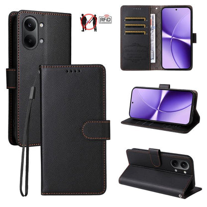 Litchi Texture RFID Blocking 3-Card Wallet Leather Phone Case, For Redmi Note 17 5G / 4G Global 169.7mm, For Redmi 17C 5G, For Redmi Note 17 Pro+ 5G Global 163.4mm, For Redmi 17 5G / 4G Global 170mm, For Redmi K90 Max 5G / K90 Ultra 5G, For Redmi 15a 5...