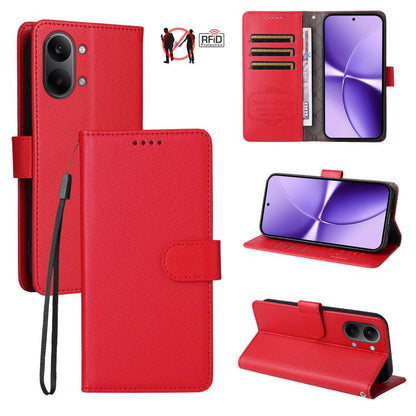 Litchi Texture RFID Blocking 3-Card Wallet Leather Phone Case, For Redmi Note 17 5G / 4G Global 169.7mm, For Redmi 17C 5G, For Redmi Note 17 Pro+ 5G Global 163.4mm, For Redmi 17 5G / 4G Global 170mm, For Redmi K90 Max 5G / K90 Ultra 5G, For Redmi 15a 5...