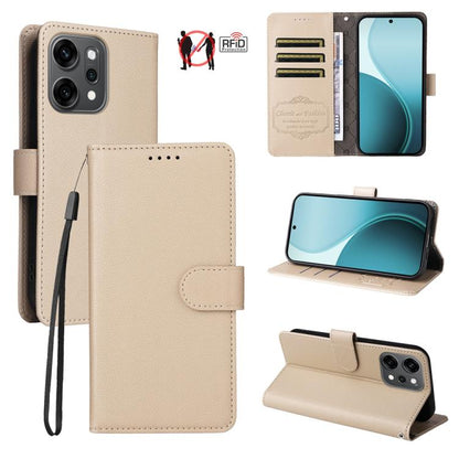 Litchi Texture RFID Blocking 3-Card Wallet Leather Phone Case, For OPPO A7 Pro Max 5G, For OPPO F33 Pro 5G, For OPPO Reno15 F 5G, For OPPO Reno15 5G Global / Reno 15c 5G, For OPPO A6 4G / 5G / A6x 5G Global, For OPPO Find X9                            ...