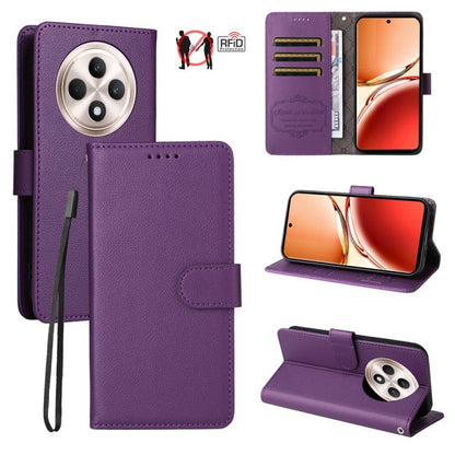 Litchi Texture RFID Blocking 3-Card Wallet Leather Phone Case, For OPPO A7 Pro Max 5G, For OPPO F33 Pro 5G, For OPPO Reno15 F 5G, For OPPO Reno15 5G Global / Reno 15c 5G, For OPPO A6 4G / 5G / A6x 5G Global, For OPPO Find X9                            ...