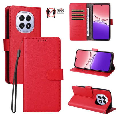 Litchi Texture RFID Blocking 3-Card Wallet Leather Phone Case, For OPPO A7 Pro Max 5G, For OPPO F33 Pro 5G, For OPPO Reno15 F 5G, For OPPO Reno15 5G Global / Reno 15c 5G, For OPPO A6 4G / 5G / A6x 5G Global, For OPPO Find X9                            ...