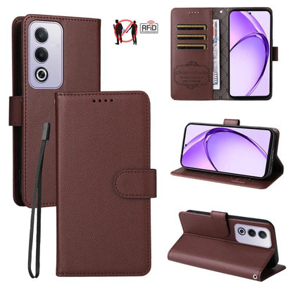 Litchi Texture RFID Blocking 3-Card Wallet Leather Phone Case, For OPPO A7 Pro Max 5G, For OPPO F33 Pro 5G, For OPPO Reno15 F 5G, For OPPO Reno15 5G Global / Reno 15c 5G, For OPPO A6 4G / 5G / A6x 5G Global, For OPPO Find X9                            ...