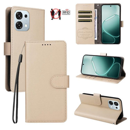Litchi Texture RFID Blocking 3-Card Wallet Leather Phone Case, For OPPO A7 Pro Max 5G, For OPPO F33 Pro 5G, For OPPO Reno15 F 5G, For OPPO Reno15 5G Global / Reno 15c 5G, For OPPO A6 4G / 5G / A6x 5G Global, For OPPO Find X9                            ...