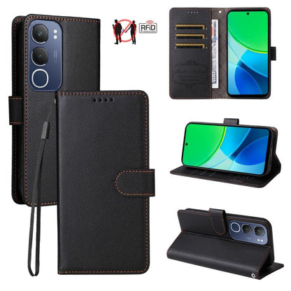 Litchi Texture RFID Blocking 3-Card Wallet Leather Phone Case, For vivo S2 5G / V80 Lite IN/PK, For vivo X300 E 5G, For vivo Y500 4G / iQOO Z11 5G / T5 Pro 5G, For vivo Y600 Pro 5G, For vivo Y21 5G 2026 / vivo Y05 4G, For vivo V70 FE 5G                ...