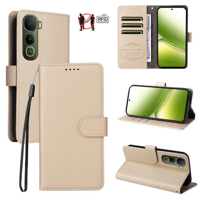 Litchi Texture RFID Blocking 3-Card Wallet Leather Phone Case, For vivo S2 5G / V80 Lite IN/PK, For vivo X300 E 5G, For vivo Y500 4G / iQOO Z11 5G / T5 Pro 5G, For vivo Y600 Pro 5G, For vivo Y21 5G 2026 / vivo Y05 4G, For vivo V70 FE 5G                ...