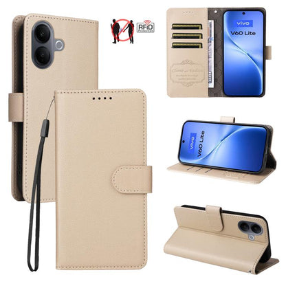 Litchi Texture RFID Blocking 3-Card Wallet Leather Phone Case, For vivo S2 5G / V80 Lite IN/PK, For vivo X300 E 5G, For vivo Y500 4G / iQOO Z11 5G / T5 Pro 5G, For vivo Y600 Pro 5G, For vivo Y21 5G 2026 / vivo Y05 4G, For vivo V70 FE 5G                ...