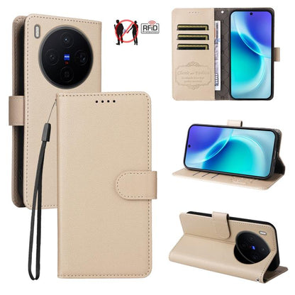 Litchi Texture RFID Blocking 3-Card Wallet Leather Phone Case, For vivo S2 5G / V80 Lite IN/PK, For vivo X300 E 5G, For vivo Y500 4G / iQOO Z11 5G / T5 Pro 5G, For vivo Y600 Pro 5G, For vivo Y21 5G 2026 / vivo Y05 4G, For vivo V70 FE 5G                ...