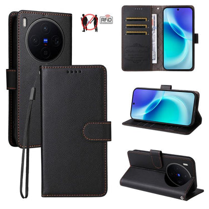Litchi Texture RFID Blocking 3-Card Wallet Leather Phone Case, For vivo S2 5G / V80 Lite IN/PK, For vivo X300 E 5G, For vivo Y500 4G / iQOO Z11 5G / T5 Pro 5G, For vivo Y600 Pro 5G, For vivo Y21 5G 2026 / vivo Y05 4G, For vivo V70 FE 5G                ...