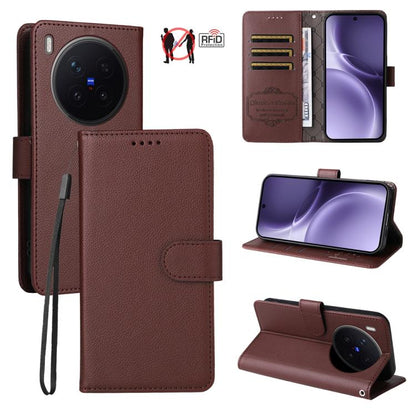 Litchi Texture RFID Blocking 3-Card Wallet Leather Phone Case, For vivo S2 5G / V80 Lite IN/PK, For vivo X300 E 5G, For vivo Y500 4G / iQOO Z11 5G / T5 Pro 5G, For vivo Y600 Pro 5G, For vivo Y21 5G 2026 / vivo Y05 4G, For vivo V70 FE 5G                ...