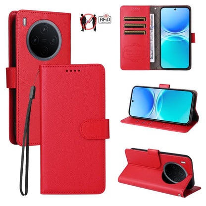 Litchi Texture RFID Blocking 3-Card Wallet Leather Phone Case, For vivo S2 5G / V80 Lite IN/PK, For vivo X300 E 5G, For vivo Y500 4G / iQOO Z11 5G / T5 Pro 5G, For vivo Y600 Pro 5G, For vivo Y21 5G 2026 / vivo Y05 4G, For vivo V70 FE 5G                ...