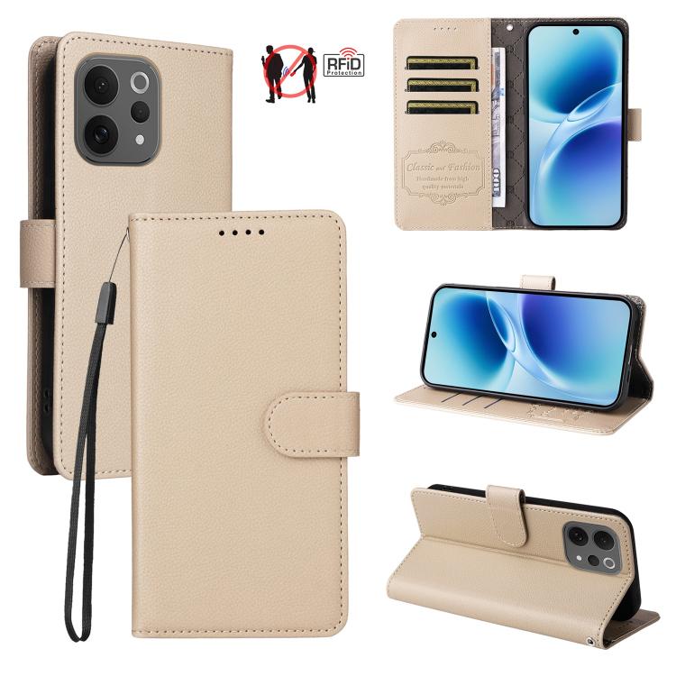 Litchi Texture RFID Blocking 3-Card Wallet Leather Phone Case, For vivo S2 5G / V80 Lite IN/PK, For vivo X300 E 5G, For vivo Y500 4G / iQOO Z11 5G / T5 Pro 5G, For vivo Y600 Pro 5G, For vivo Y21 5G 2026 / vivo Y05 4G, For vivo V70 FE 5G                ...