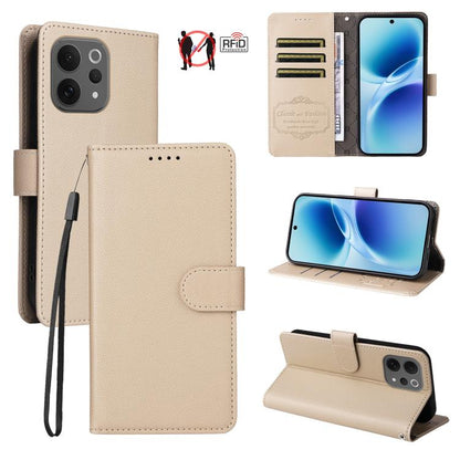 Litchi Texture RFID Blocking 3-Card Wallet Leather Phone Case, For vivo S2 5G / V80 Lite IN/PK, For vivo X300 E 5G, For vivo Y500 4G / iQOO Z11 5G / T5 Pro 5G, For vivo Y600 Pro 5G, For vivo Y21 5G 2026 / vivo Y05 4G, For vivo V70 FE 5G                ...