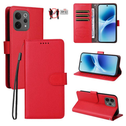 Litchi Texture RFID Blocking 3-Card Wallet Leather Phone Case, For vivo S2 5G / V80 Lite IN/PK, For vivo X300 E 5G, For vivo Y500 4G / iQOO Z11 5G / T5 Pro 5G, For vivo Y600 Pro 5G, For vivo Y21 5G 2026 / vivo Y05 4G, For vivo V70 FE 5G                ...