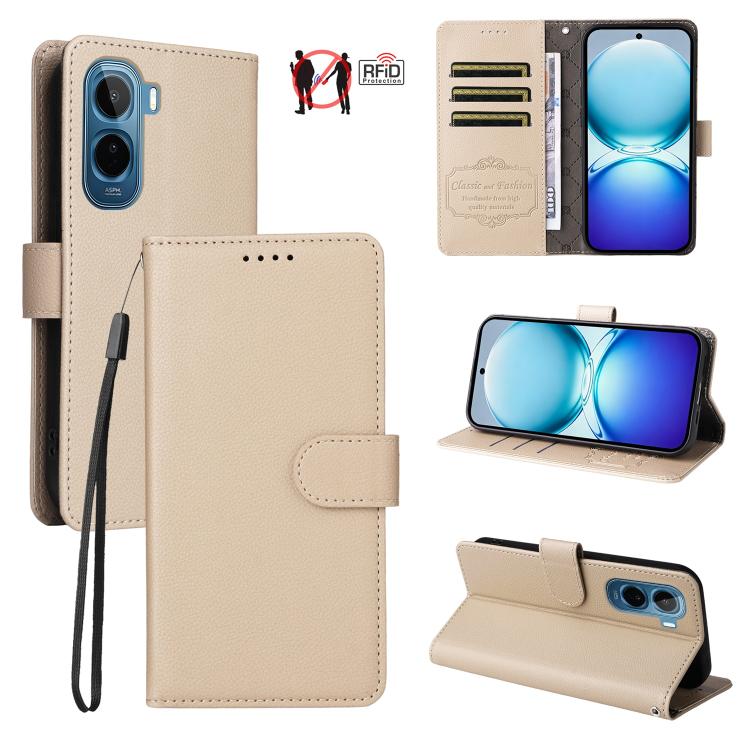 Litchi Texture RFID Blocking 3-Card Wallet Leather Phone Case, For vivo S2 5G / V80 Lite IN/PK, For vivo X300 E 5G, For vivo Y500 4G / iQOO Z11 5G / T5 Pro 5G, For vivo Y600 Pro 5G, For vivo Y21 5G 2026 / vivo Y05 4G, For vivo V70 FE 5G                ...