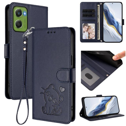 Embossed Heart Cat Leather Phone Case with Hand Strap, For Motorola Moto G Max / G87 / G77 / G67, For Motorola Moto G47 5G / G37 / G37 Power 5G, For Motorola Edge 70 Pro 5G, For Motorola Moto X70 Air Pro / Signature 5G                                  ...
