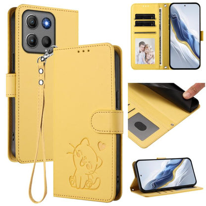 Embossed Heart Cat Leather Phone Case with Hand Strap, For Motorola Moto G Max / G87 / G77 / G67, For Motorola Moto G47 5G / G37 / G37 Power 5G, For Motorola Edge 70 Pro 5G, For Motorola Moto X70 Air Pro / Signature 5G                                  ...