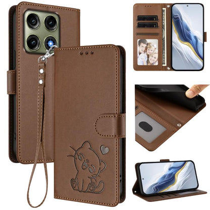 Embossed Heart Cat Leather Phone Case with Hand Strap, For Motorola Moto G Max / G87 / G77 / G67, For Motorola Moto G47 5G / G37 / G37 Power 5G, For Motorola Edge 70 Pro 5G, For Motorola Moto X70 Air Pro / Signature 5G                                  ...