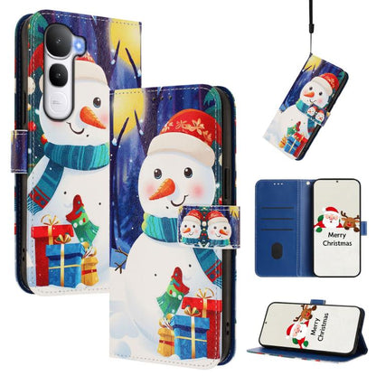 Christmas Series Buckle Leather Phone Case with Hand Strap, For vivo X300 Pro 5G, For vivo X300 5G, For vivo Y31 5G Global, For vivo V60 Lite 5G Global, For vivo Y400 5G, For vivo V60 5G