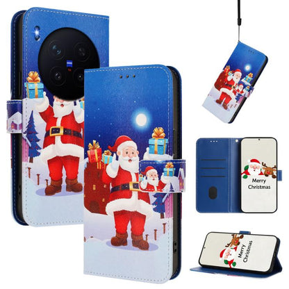 Christmas Series Buckle Leather Phone Case with Hand Strap, For vivo X300 Pro 5G, For vivo X300 5G, For vivo Y31 5G Global, For vivo V60 Lite 5G Global, For vivo Y400 5G, For vivo V60 5G