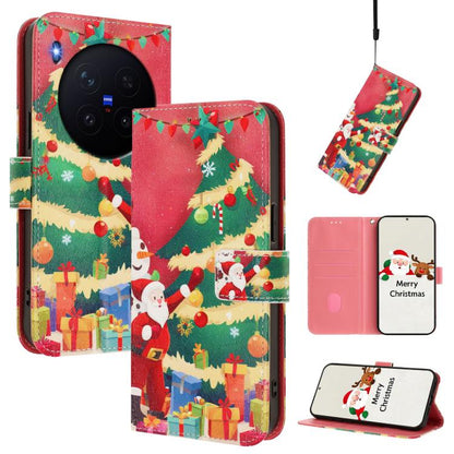 Christmas Series Buckle Leather Phone Case with Hand Strap, For vivo X300 Pro 5G, For vivo X300 5G, For vivo Y31 5G Global, For vivo V60 Lite 5G Global, For vivo Y400 5G, For vivo V60 5G