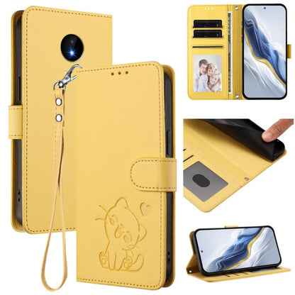Embossed Heart Cat Leather Phone Case with Hand Strap, For Nokia G21 4G / G11 4G, For Nokia C30, For Nokia XR20, For Nokia C20 / C10