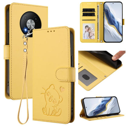 Embossed Heart Cat Leather Phone Case with Hand Strap, For ZTE Blade A75 4G, For ZTE Blade A35 / A55, For ZTE nubia Focus Pro 5G, For ZTE nubia Z60 Ultra, For ZTE Blade A73 5G, For ZTE Blade A73 4G, For ZTE Blade V50 Vita, For ZTE Blade A53 / A53+     ...
