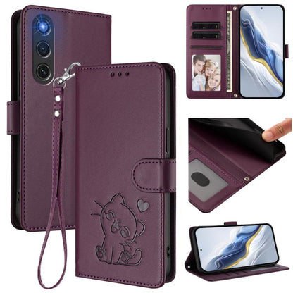 Embossed Heart Cat Leather Phone Case with Hand Strap, For ZTE Blade A36 4G, For ZTE Blade A56 4G, For ZTE nubia Neo 3, For ZTE nubia RedMagic 10 Air, For ZTE Kantan Sumaho 4 A402ZT, For ZTE Blade V60 4G / Axon 60 4G, For ZTE Blade A35e                ...