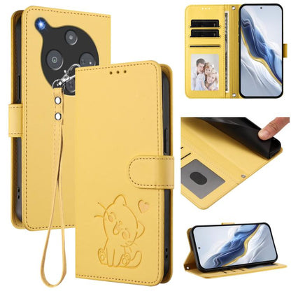 Embossed Heart Cat Leather Phone Case with Hand Strap, For ZTE nubia Neo 5 5G, For ZTE nubia Neo 5 GT 5G, For ZTE nubia P7 Pro 5G / Optus X Value 5G, For ZTE nubia P9 Pro 5G / Optus X Pro 2 5G, For ZTE nubia RedMagic 11 Air                             ...