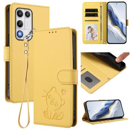 Embossed Heart Cat Leather Phone Case with Hand Strap, For ZTE nubia Neo 5 5G, For ZTE nubia Neo 5 GT 5G, For ZTE nubia P7 Pro 5G / Optus X Value 5G, For ZTE nubia P9 Pro 5G / Optus X Pro 2 5G, For ZTE nubia RedMagic 11 Air                             ...