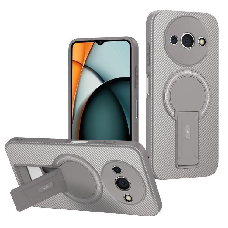 Carbon Fiber Texture MagSafe Phone Case with Holder, For Redmi K90 Pro Max / Poco F8 Ultra, For Redmi 15C 5G / 4G EU 173mm, For Redmi 15 5G Global / 15 4G SEA 169mm, For Redmi 15 5G / 4G EU 171mm, For Redmi 15C 5G / 4G Global 171mm                     ...