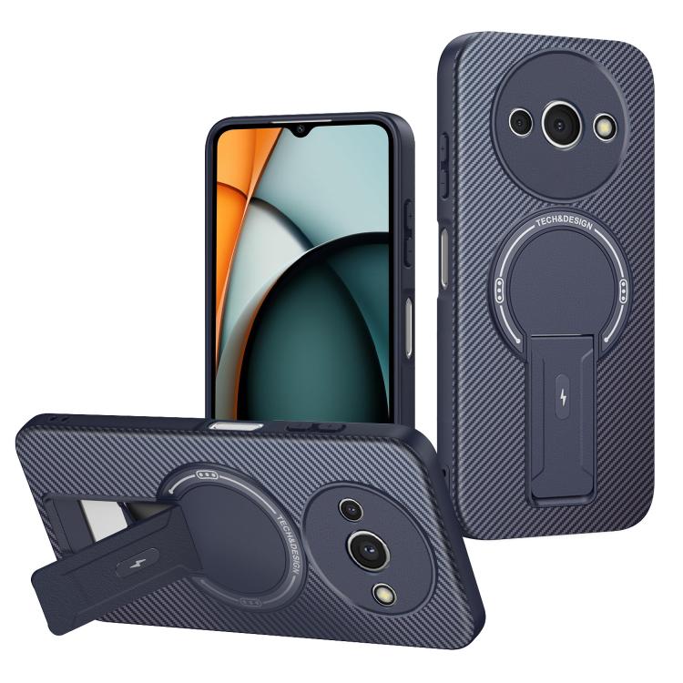 Carbon Fiber Texture MagSafe Phone Case with Holder, For Redmi K90 Pro Max / Poco F8 Ultra, For Redmi 15C 5G / 4G EU 173mm, For Redmi 15 5G Global / 15 4G SEA 169mm, For Redmi 15 5G / 4G EU 171mm, For Redmi 15C 5G / 4G Global 171mm                     ...