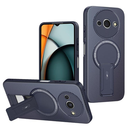 Carbon Fiber Texture MagSafe Phone Case with Holder, For Redmi K90 Pro Max / Poco F8 Ultra, For Redmi 15C 5G / 4G EU 173mm, For Redmi 15 5G Global / 15 4G SEA 169mm, For Redmi 15 5G / 4G EU 171mm, For Redmi 15C 5G / 4G Global 171mm                     ...
