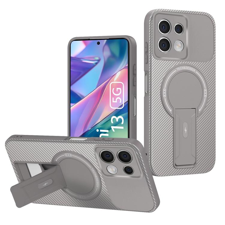 Carbon Fiber Texture MagSafe Phone Case with Holder, For Redmi K90 Pro Max / Poco F8 Ultra, For Redmi 15C 5G / 4G EU 173mm, For Redmi 15 5G Global / 15 4G SEA 169mm, For Redmi 15 5G / 4G EU 171mm, For Redmi 15C 5G / 4G Global 171mm                     ...