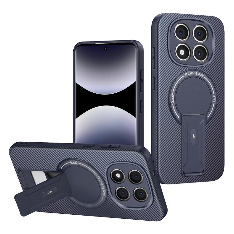 Carbon Fiber Texture MagSafe Phone Case with Holder, For Redmi K90 Pro Max / Poco F8 Ultra, For Redmi 15C 5G / 4G EU 173mm, For Redmi 15 5G Global / 15 4G SEA 169mm, For Redmi 15 5G / 4G EU 171mm, For Redmi 15C 5G / 4G Global 171mm                     ...