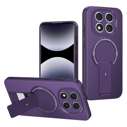 Carbon Fiber Texture MagSafe Phone Case with Holder, For Redmi K90 Pro Max / Poco F8 Ultra, For Redmi 15C 5G / 4G EU 173mm, For Redmi 15 5G Global / 15 4G SEA 169mm, For Redmi 15 5G / 4G EU 171mm, For Redmi 15C 5G / 4G Global 171mm                     ...