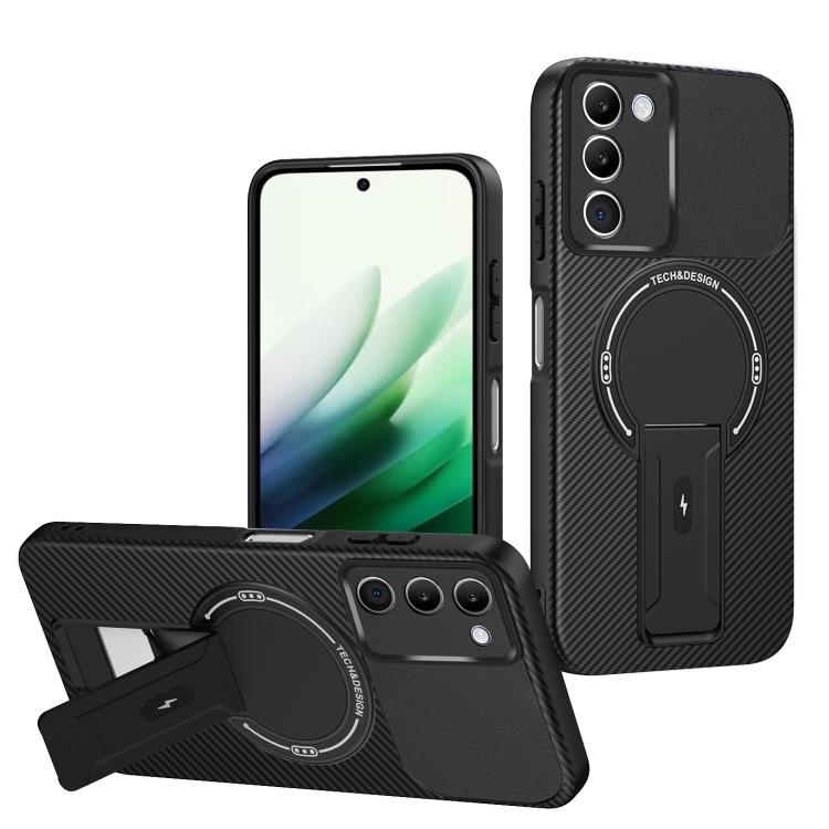Carbon Fiber Texture MagSafe Phone Case with Holder, For Redmi K90 Pro Max / Poco F8 Ultra, For Redmi 15C 5G / 4G EU 173mm, For Redmi 15 5G Global / 15 4G SEA 169mm, For Redmi 15 5G / 4G EU 171mm, For Redmi 15C 5G / 4G Global 171mm                     ...