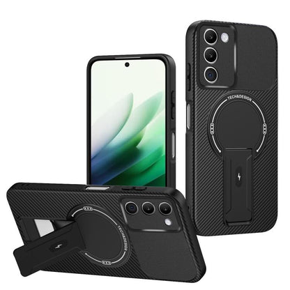 Carbon Fiber Texture MagSafe Phone Case with Holder, For Redmi K90 Pro Max / Poco F8 Ultra, For Redmi 15C 5G / 4G EU 173mm, For Redmi 15 5G Global / 15 4G SEA 169mm, For Redmi 15 5G / 4G EU 171mm, For Redmi 15C 5G / 4G Global 171mm                     ...